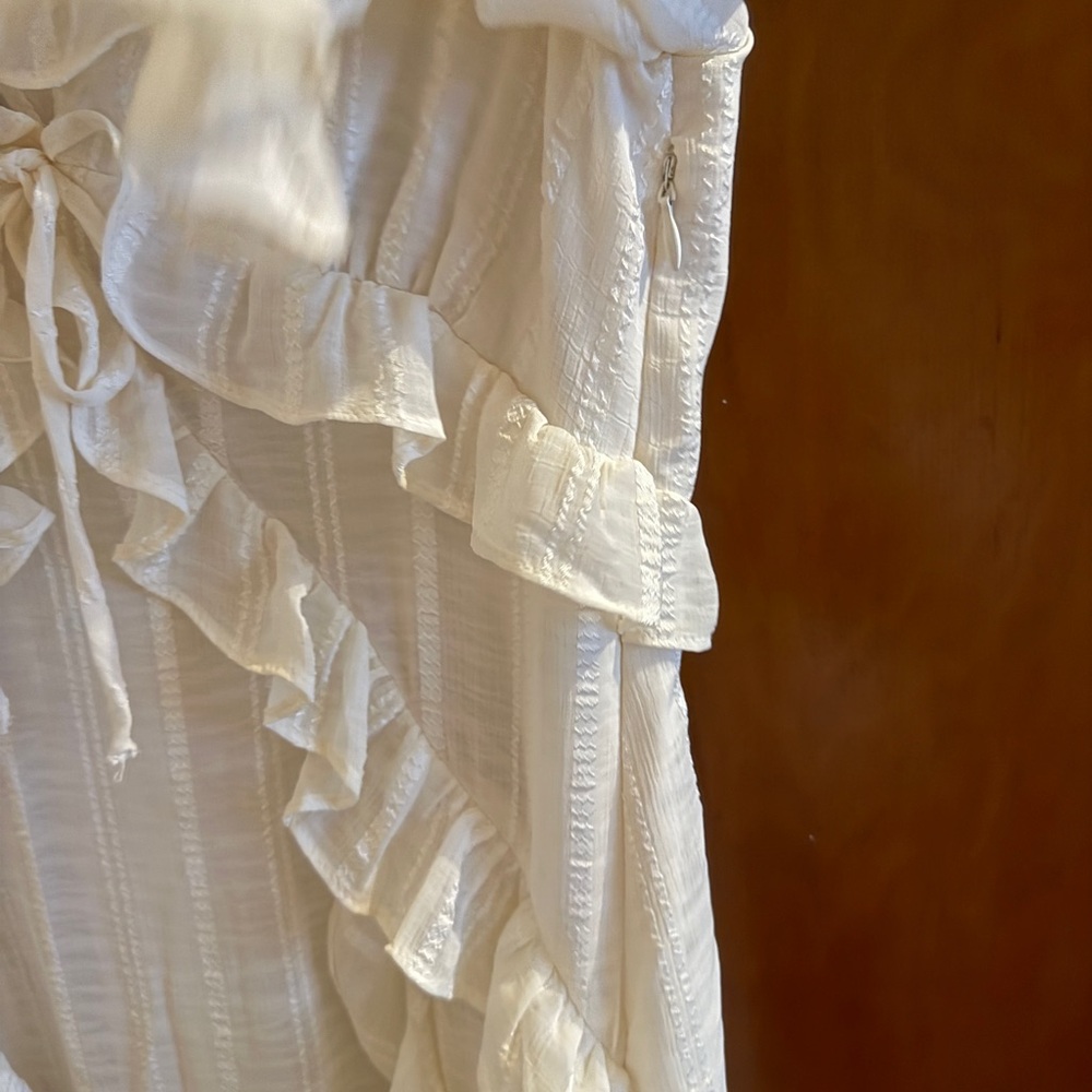 Ivory Ruffle Maxi Dress - Picture 3 of 7